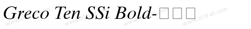 Greco Ten SSi Bold字体转换